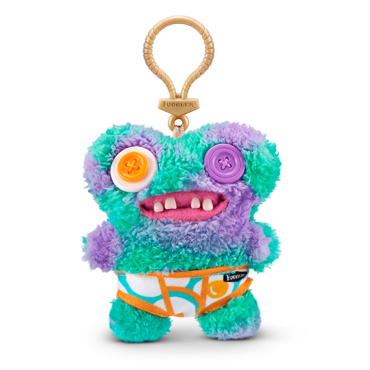 Peluche Llavero Fugglers De 13 Cms De Zuru - Verde Y Morado